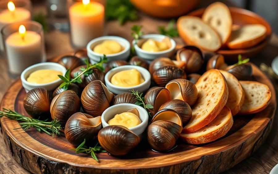 ślimaki francuskie w dekoracji