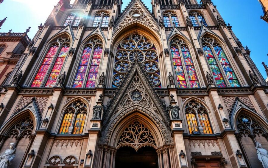 katedry francuskie witraże